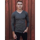 DStreet Sweter męski w serek ciemnoszary | Shoptok.si