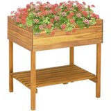  Povišena vrtna sadilica 78,5x58,5x78,5 cm od bagremovog drva | shoptok.hr