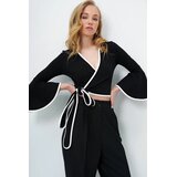Trend Alacati Stili Ženska bluza 3/4 rukava Alc-X13893, V-izrez, Crna | Eponuda.com