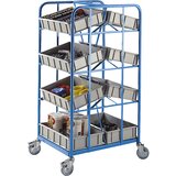 eurokraft pro Voziček za komisioniranje, D x Š x V 810 x 660 x 1520 mm, nosilnost 300 kg | Shoptok.si