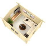Male kuće Drvena kuća BALERMA B 415 × 330 cm sa šindrom | shoptok.hr