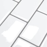  Subway pločica 10 pcs Bijela siva 30 x 30 cm Poliuretan i PET | shoptok.hr