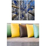 Wallity MDF1029721 multicolor decorative mdf painting (3 pieces) Cene