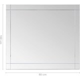 Zidno ogledalo 100 x 60 cm stakleno | Eponuda.com