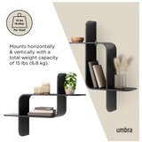 Umbra Črna večnivojska polica iz masivnega kavčukovca 62 cm Montage – | Shoptok.si