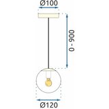 Toolight lampa viseća APP1249-1CP gold | shoptok.hr
