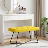  Klupa s gumbastim tkanjem Svijetlo žuta 80 x 40 x 46 cm Tkanina | Eponuda.com