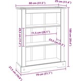  Biblioteka od borovine meksički asortiman Corona 80x29x100 cm | shoptok.hr