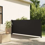 vidaXL Zložljiva stranska tenda črna 120x500 cm | Shoptok.si