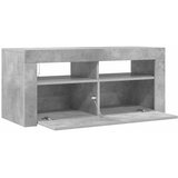 TV ormarić s LED svjetlima siva boja betona 90 x 35 x 40 cm | shoptok.hr