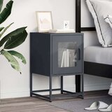 vidaXL Nočna omarica antracit 36x39x60,5 cm Hladno valjano jeklo | Shoptok.si