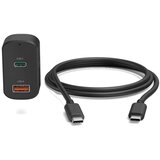 Hama avtomobilski polnilnik 65W USB-C + USB-A 200018 črne barve, (5000262062) Cene