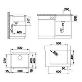 Blanco etagon 500-u sudopera podgradna 530x460 crna | ePonuda.com