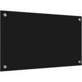  Kuhinjski zid Crna 70 x 40 cm Staklo otporno na udarce | shoptok.hr