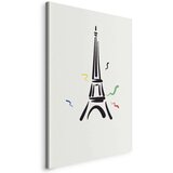  Slika - Black Graphic Drawing of the Eiffel Tower on a Cream Background 20x30 Na talijanskom platnu | shoptok.hr
