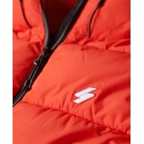Superdry Zimska jakna temno oranžna / črna / bela | Shoptok.si