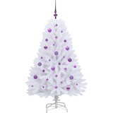  Umjetno božićno drvce s nogom Bijela 150 cm PVC i čelik | shoptok.hr