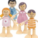 Viga polarb drvene lutke lutke obiteljski set figurica Slike