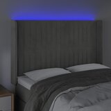  LED uzglavlje svjetlosivo 147 x 16 x 118/128 cm baršunasto | shoptok.hr