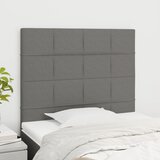 The Living Store Posteljno vzglavje 2 kosa temno sivo 90x5x78/88 cm blago - Vzglavje, (21659983) Cene