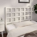  Uzglavlje za krevet bijelo 125 5x4x100 cm od masivne borovine | shoptok.hr