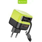 PC2073Y retraktabilni kabal brzo punjenje 45W TYPE C zeleni