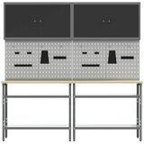  Set radnog stola 8 kom. Crna i Siva Čelik s prahom premazan | shoptok.hr