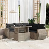 vidaXL 6-dijelni set vrtnih sofa od poliratana s jastucima svjetlosivi | shoptok.hr