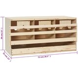  Gnijezdo za nesilice s 3 odjeljka 72x33x38 cm masivna borovina | shoptok.hr