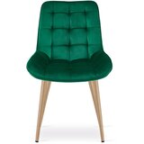  BERA stolica - zeleni baršun / noge od hrasta x 2 | shoptok.hr