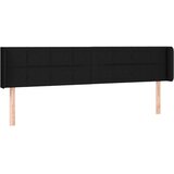  Posteljno vzglavje črno 163x16x78/88 cm blago, (20795033) | Shoptok.si