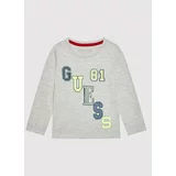 Guess Dječja majica dugih rukava boja: siva, s aplikacijom