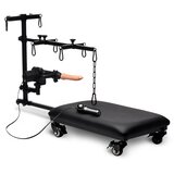 Master Series Hog Tie Restraint Rack with Sex Machine Black Cene