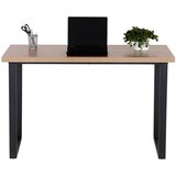 MID.YOU pisalna miza kovina, leseni material črna, barve hrasta | Shoptok.si