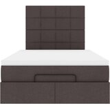  Okvir za krevet s madraca tamnosmeđi 120x190 cm od tkanine | shoptok.hr