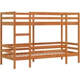 vidaXL Krevet na kat voštano smeđi 90x200 cm od masivne borovine | shoptok.hr