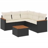  The Living Store Vrtna sedežna garnitura 6-delna z blazinami črna poli ratan - Vrtna Sedežna Garniture, (21453041) | Shoptok.si