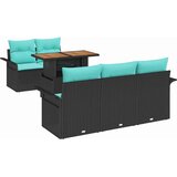  Sjedeća garnitura za vrt s jastukom 6 pcs Crna i plava | shoptok.hr