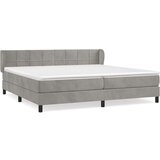  Box spring postelja z vzmetnico svetlo siva 200x200 cm žamet, (20723318) | Shoptok.si