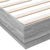  Okvir kreveta s LED svjetlima siva boja hrasta 180 x 200 cm | shoptok.hr