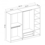 Hanah home Kale 190 Anthracite v2 Ormar, 225x190x52cm | Eponuda.ba