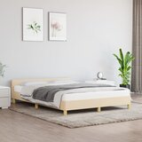 vidaXL Okvir za krevet s uzglavljem krem 140 x 200 cm od tkanine Cijene