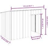  za pse s krovom antracit 153x91x110 cm pocinčani čelik | Eponuda.ba