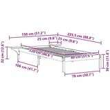 vidaXL Krevetna konstrukcija s bočnim stolovima Prirodna 80 x 220 cm | shoptok.hr