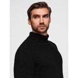 Ombre Men's sweater with a "v-neck" neckline with a shirt collar - black | shoptok.hr