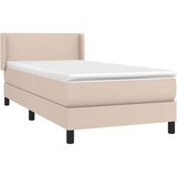  Box spring postelja z vzmetnico kapučino 100x200cm umetno usnje, (20725840) | Shoptok.si