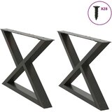  Noge kavne mizice 2 kosa Antracit 70x(42-43,3) cm Jeklo Cene