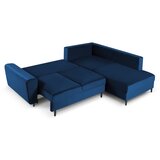 Cosmopolitan Design Plava baršunasti sklopiva/s prostorom za odlaganje kutna garnitura (s desnim kutom/u obliku slova L) Kyoto – | shoptok.hr