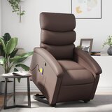 Maison Chic masažni naslanjač - Relax naslanjač s funkcijo vstajanja rjavo umetno usnje, (22061918) | Shoptok.si