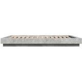  Okvir kreveta s LED svjetlima boja betona 120 x 190 cm drveni | shoptok.hr